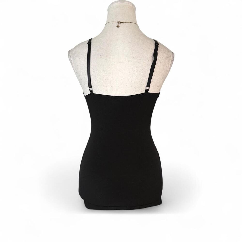 Y2K Fitted Black Snatching Going out full length tank top size small - Picture 6 of 7